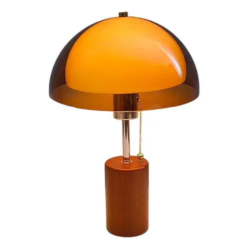 Lampe de chevêt champignon mignature bois