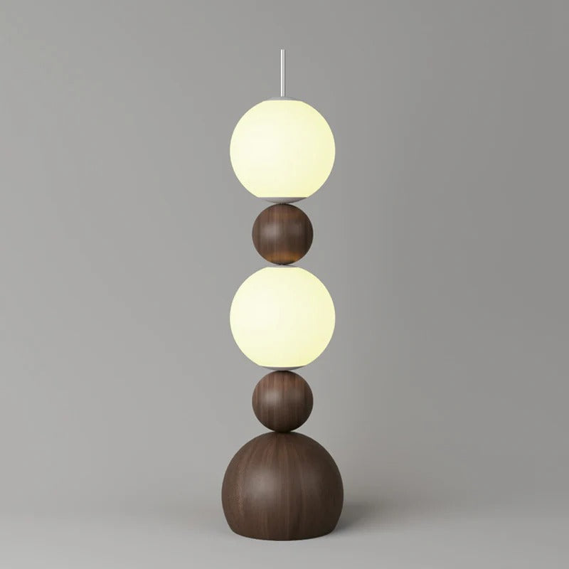 Lampe sur pied à boules lumineuses