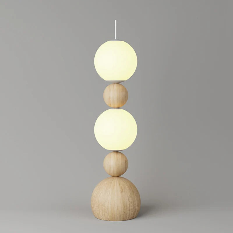 Lampe sur pied à boules lumineuses