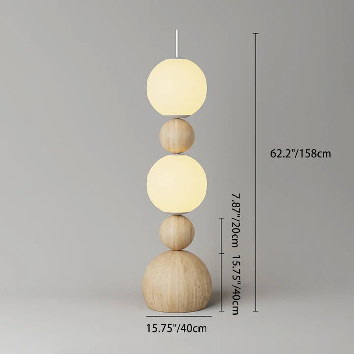 Lampe sur pied à boules lumineuses