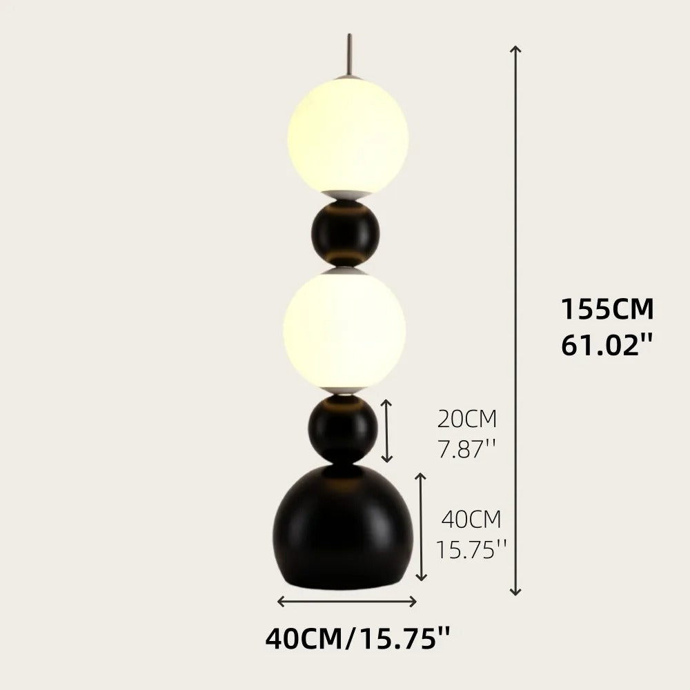 Lampe sur pied à boules lumineuses