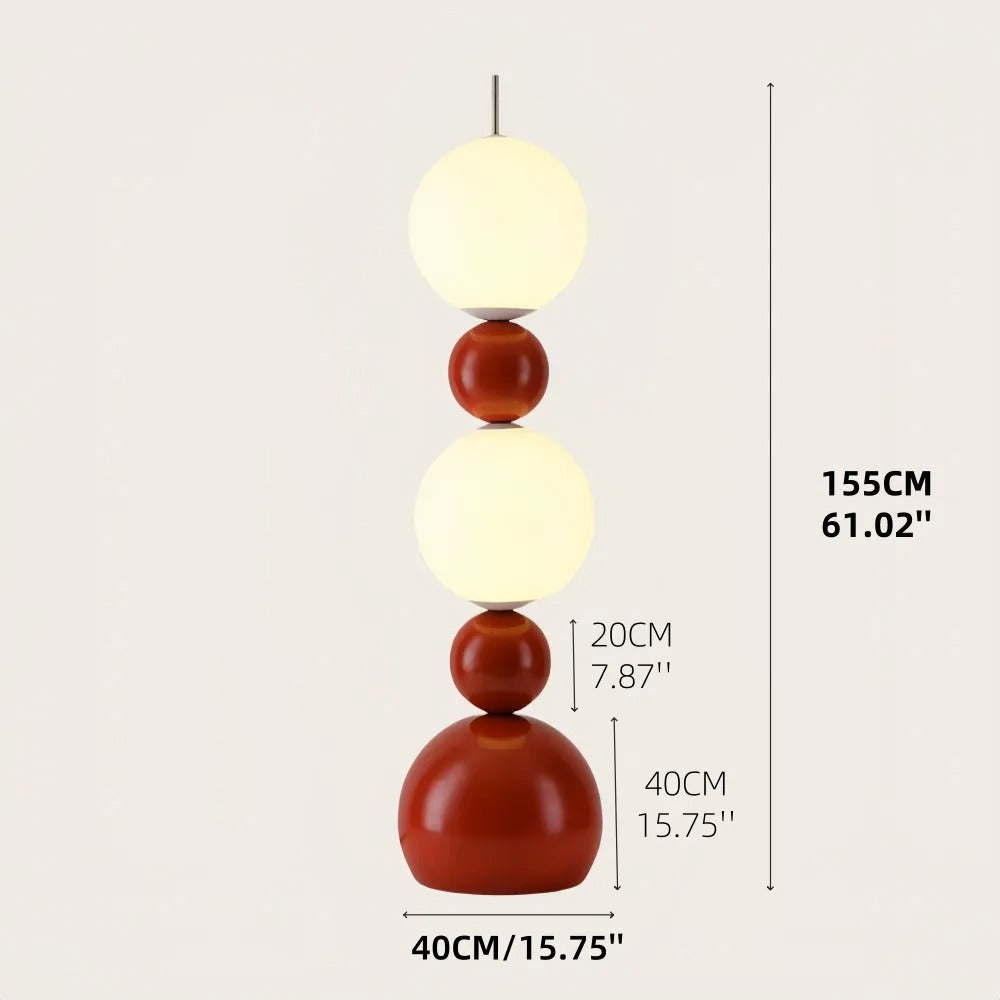 Lampe sur pied à boules lumineuses