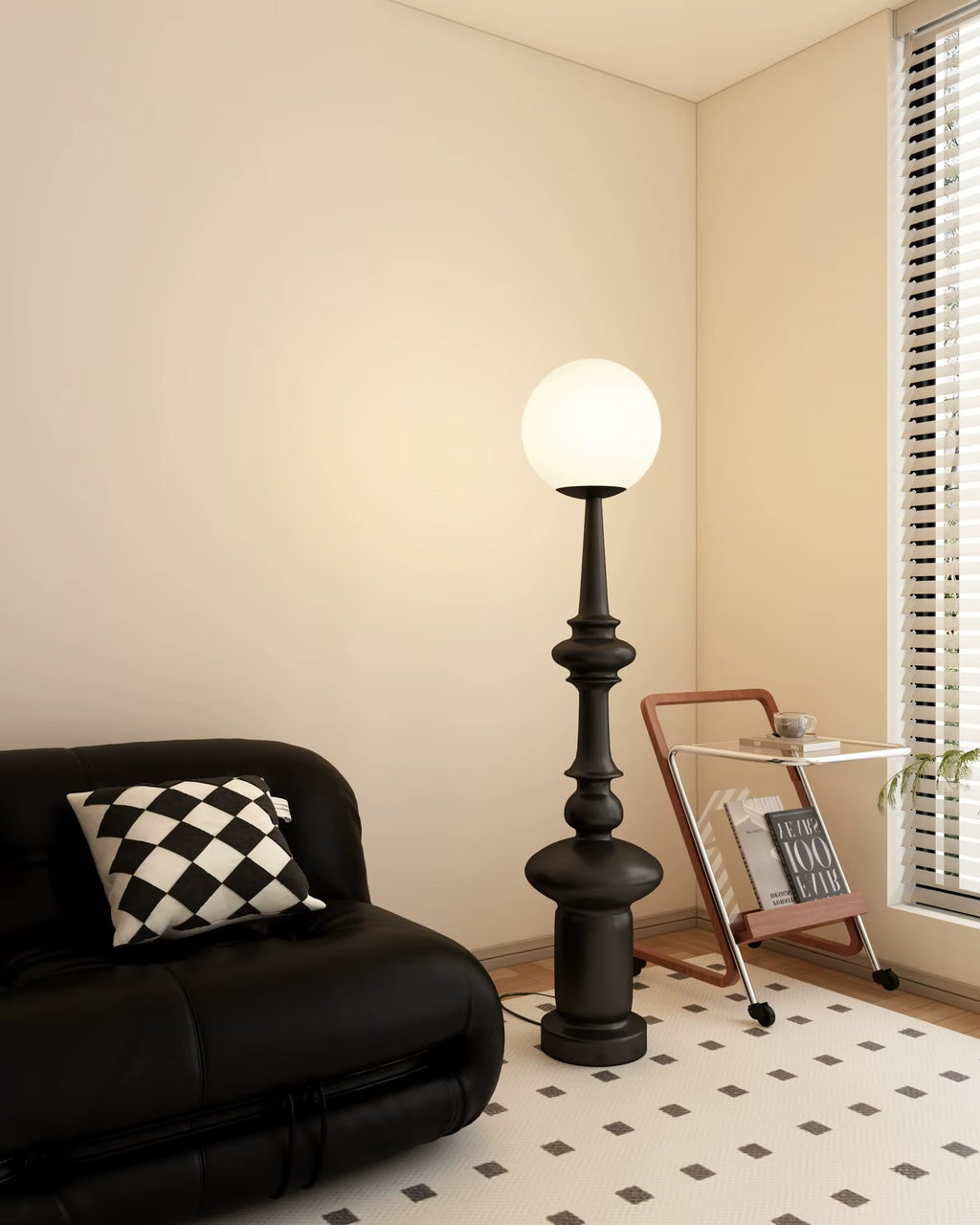 Lampe sur pied colonne romaine