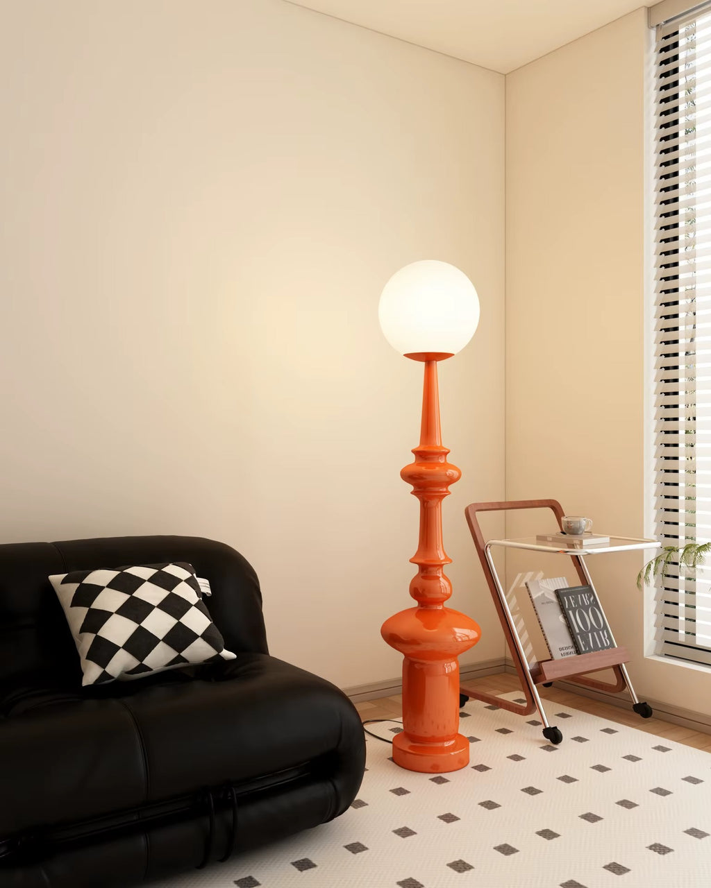 Lampe sur pied colonne romaine