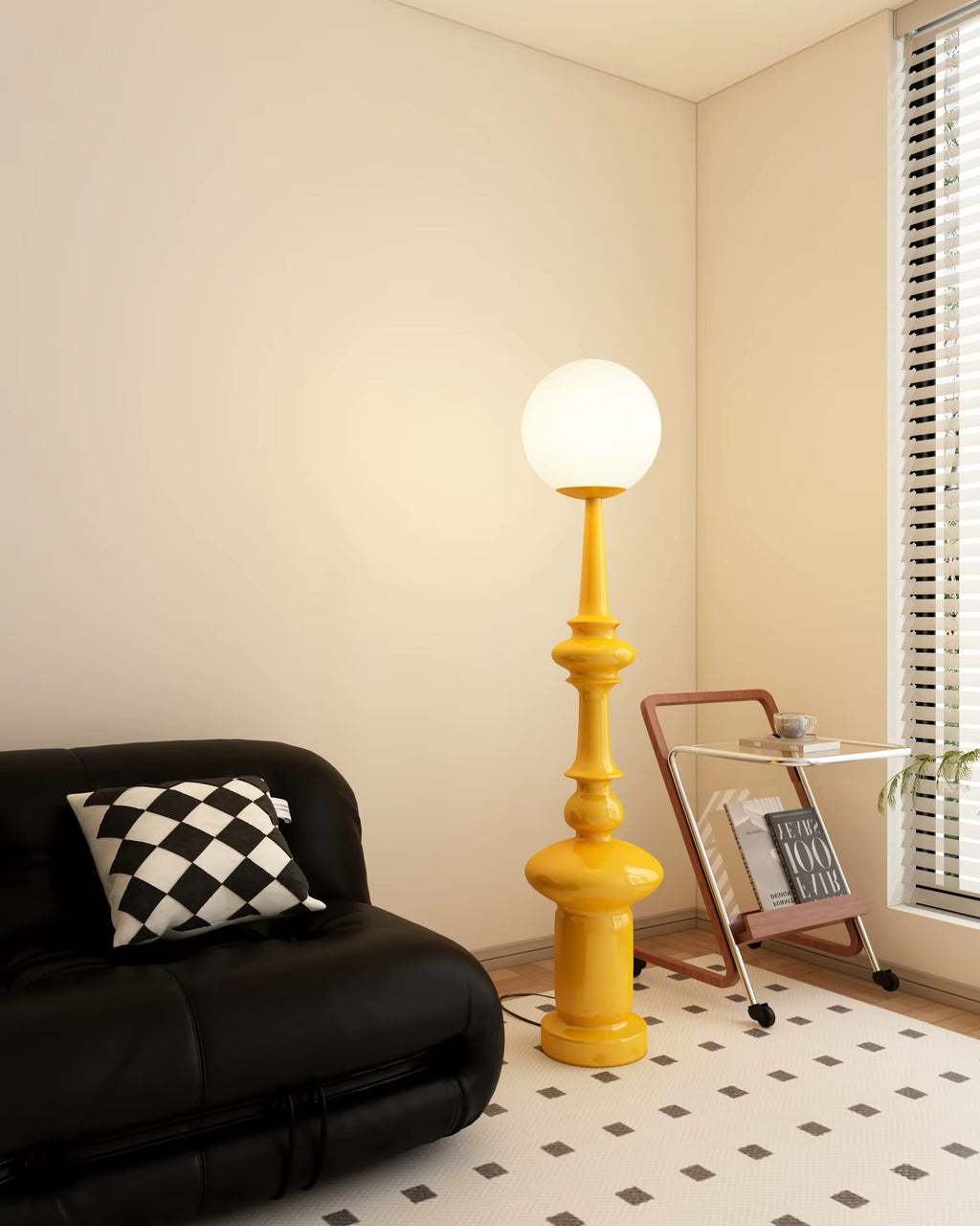 Lampe sur pied colonne romaine