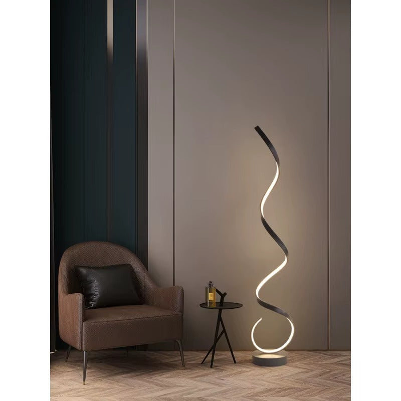 Lampadaire LED sur pied spirale