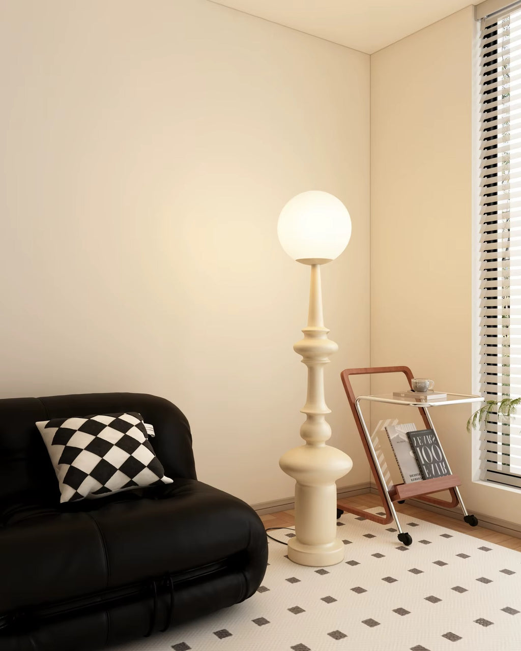 Lampe sur pied colonne romaine