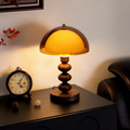 Lampe de table champignon bois