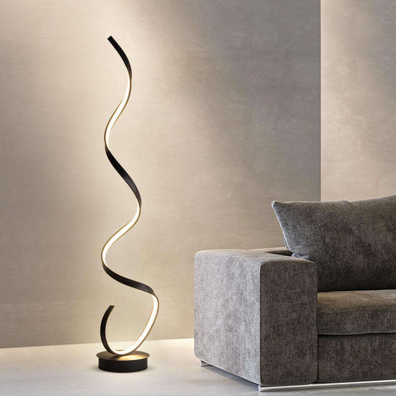 Lampadaire LED sur pied spirale