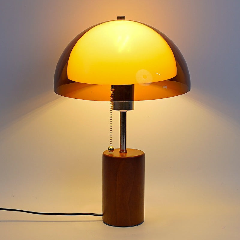 Lampe de chevêt champignon mignature bois